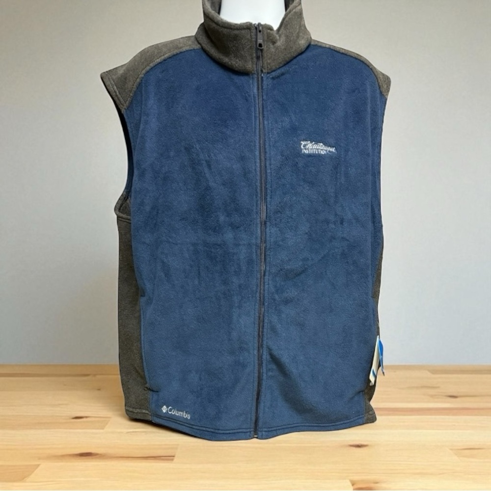 Columbia Flanker Full Zip Fleece‎ Vest  Chautauqua Institution Size XXL New